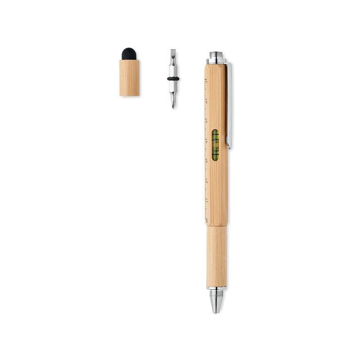 GiftRetail MO6559 - TOOLBAM Spirit level pen in bamboo