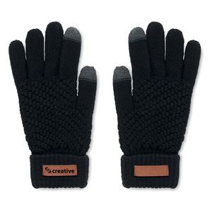 GiftRetail MO6667 - TAKAI Rpet tactile gloves Black