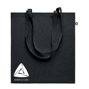 GiftRetail MO6674 - ZOCO COLOUR Recycled cotton shopping bag Black