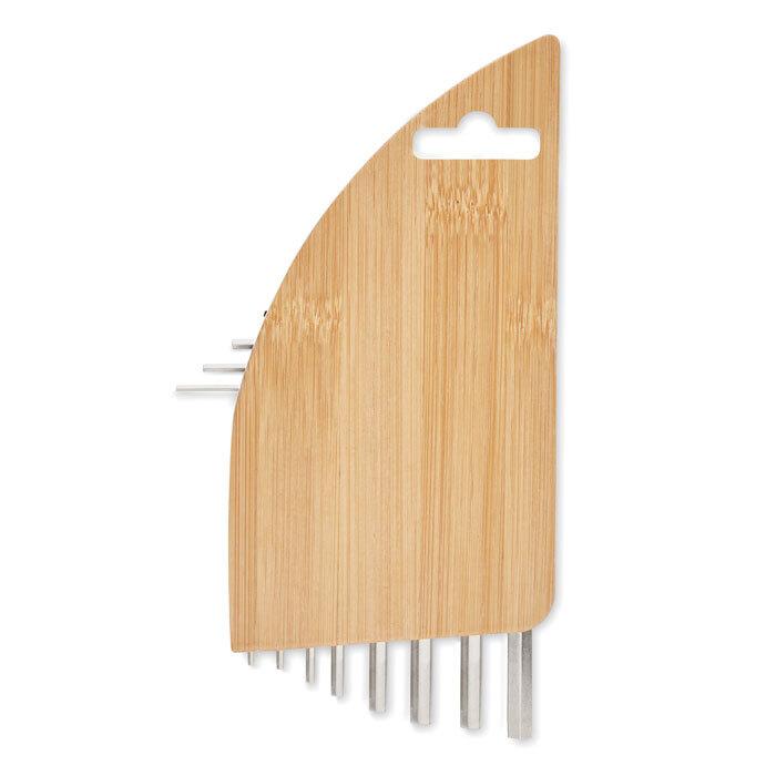 GiftRetail MO6682 - KARUVI Hex key set in bamboo