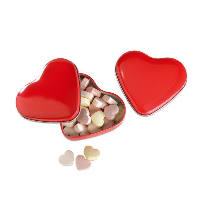 GiftRetail MO7234 - LOVEMINT Heart tin box with candies