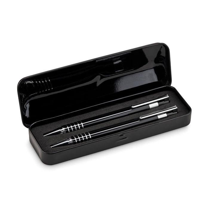 GiftRetail MO7323 - Ballpoint pen set with metal case