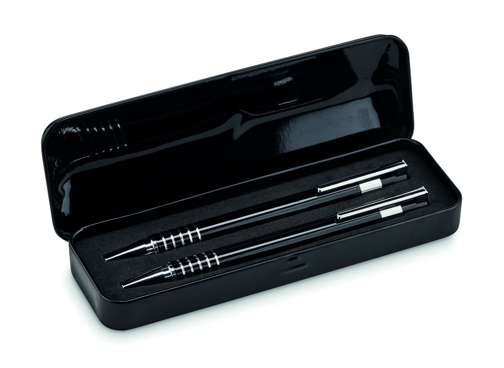 GiftRetail MO7323 - Ballpoint pen set with metal case