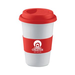 GiftRetail MO7683 - Ceramic mug with silicone Red