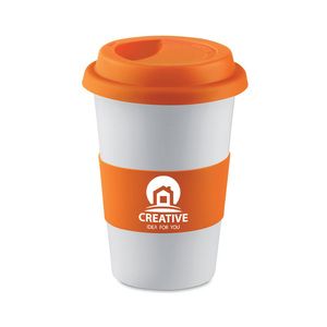 GiftRetail MO7683 - Ceramic mug with silicone Orange