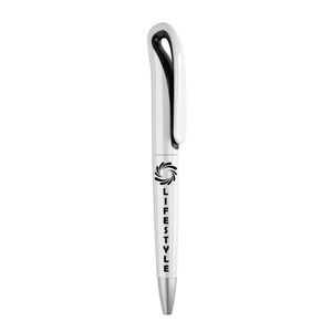 GiftRetail MO7793 - WHITESWAN ABS twist ball pen Black