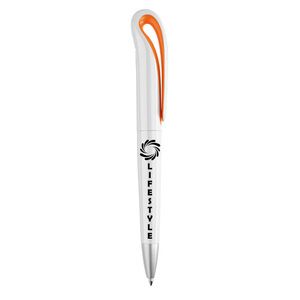 GiftRetail MO7793 - WHITESWAN Vridbar kulspetspenna i ABS Orange
