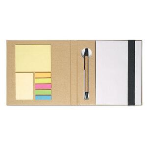 GiftRetail MO8183 - QUINCY Block med post-its och penna