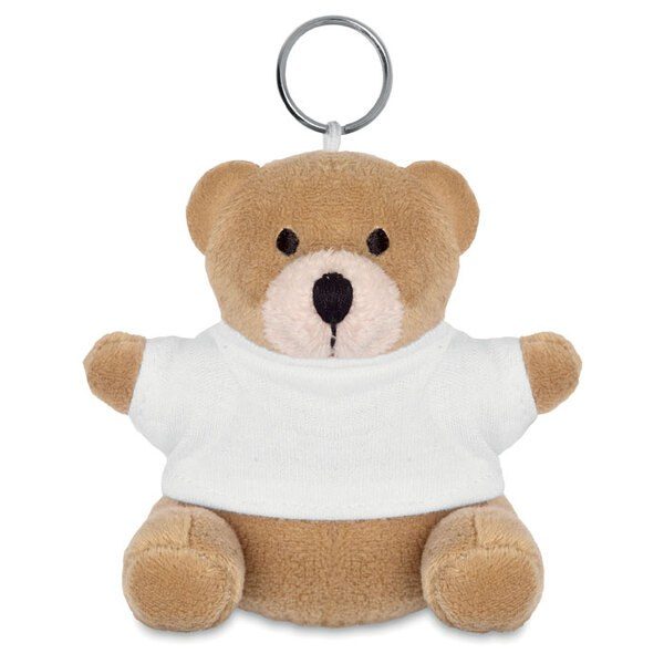 GiftRetail MO8253 - NIL Adorable Teddy Bear Plush Key Ring with Cotton T-Shirt