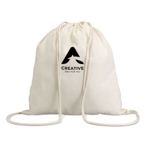 GiftRetail MO8337 - HUNDRED 100gr/m² cotton drawstring bag Beige