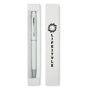 GiftRetail MO8476 - EDUAR Długopis z miękką końcówką Biały