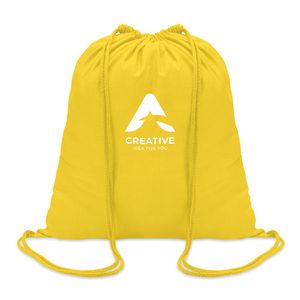 GiftRetail MO8484 - COLORED 100gr/m² cotton drawstring bag Yellow