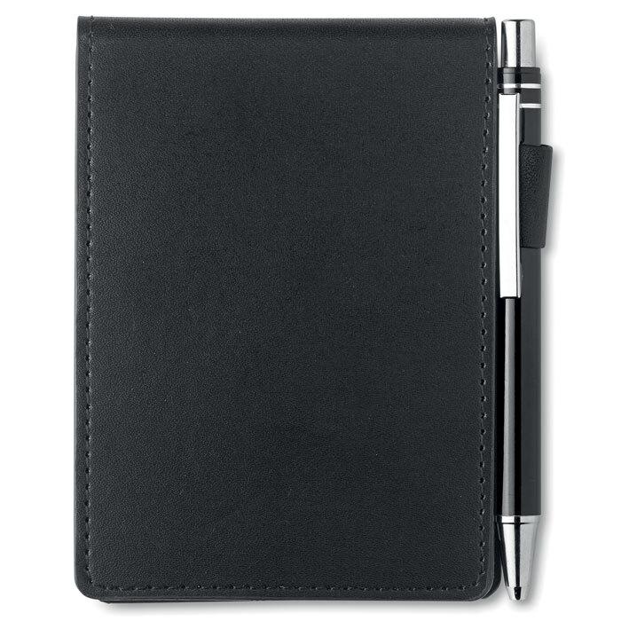 GiftRetail MO8554 - CAM A7 notepad in PU pouch w/pen