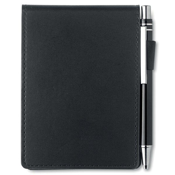 GiftRetail MO8554 - CAM Compact A7 Notepad with PU Pouch and Pen Set