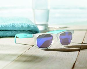 GiftRetail MO8652 - AMERICA TOUCH Sunglasses with mirrored lense Blue
