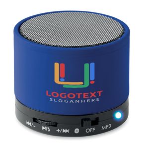 GiftRetail MO8726 - ROUND BASS Round wireless speaker Royal Blue