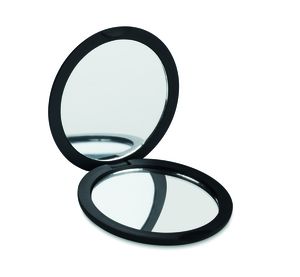 GiftRetail MO8767 - STUNNING Double sided compact mirror Black