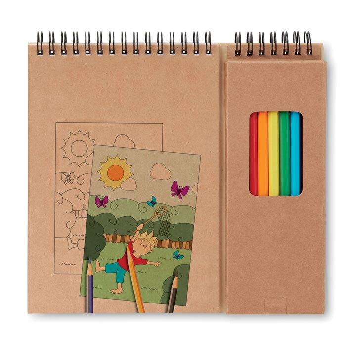GiftRetail MO8769 - COLOPAD Set de lápices y cuaderno