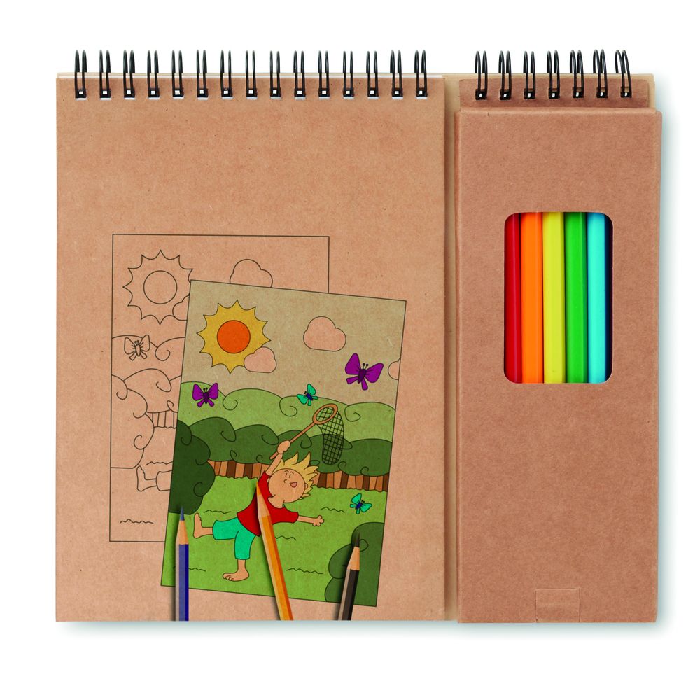 GiftRetail MO8769 - COLOPAD Set de lápices y cuaderno