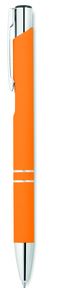 GiftRetail MO8857 - Push button ballpoint pen with rubber finish Orange