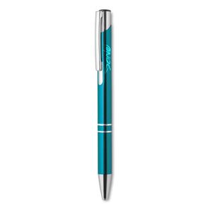 GiftRetail MO8893 - BERN Push button aluminium pen Turquoise