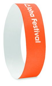 GiftRetail MO8942 -  TYVEK One sheet of 10 wristbands Orange
