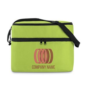 GiftRetail MO8949 - CASEY Cooler bag with 2 compartments Lime