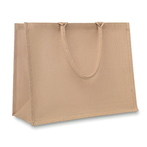 GiftRetail MO8965 - BRICK LANE Eco-Friendly Jute Shopping Bag with Cotton Padding