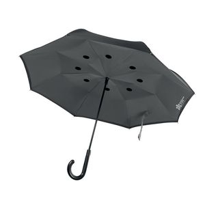 GiftRetail MO9002 - DUNDEE Reversibler Regenschirm Grau
