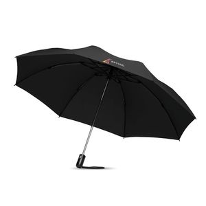 GiftRetail MO9092 - DUNDEE FOLDABLE Opvouwbare reversible paraplu Zwart