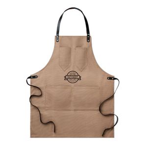 GiftRetail MO9237 - CHEF Apron in leather Taupe