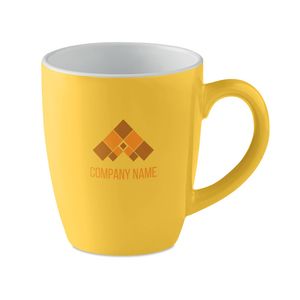 GiftRetail MO9242 - COLOUR TRENT Ceramic coloured mug 290 ml Yellow