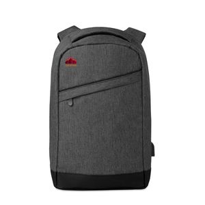 GiftRetail MO9294 - BERLIN 2 tone backpack incl USB plug Black