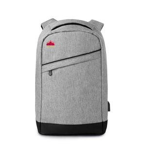 GiftRetail MO9294 - BERLIN 2 tone backpack incl USB plug Grey
