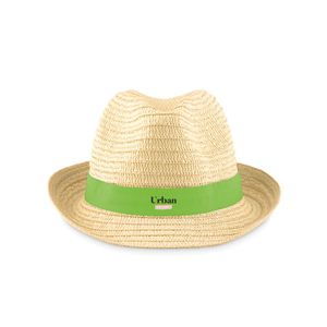 GiftRetail MO9341 - BOOGIE Paper straw hat Lime