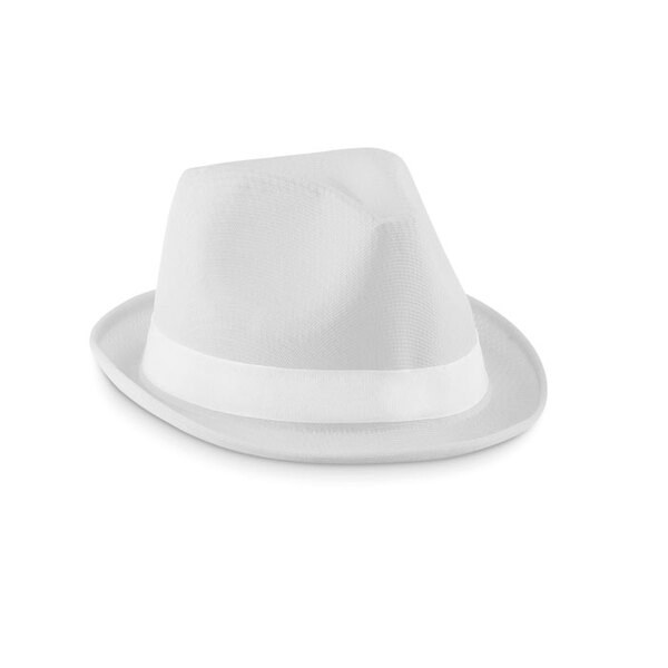 GiftRetail MO9342 - WOOGIE Vibrant Polyester Straw Hat with White Band