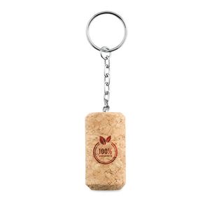 GiftRetail MO9343 - TAPON Wine cork key ring Beige
