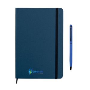 GiftRetail MO9348 - NEILO SET A5 notebook w/stylus 72 lined Blue