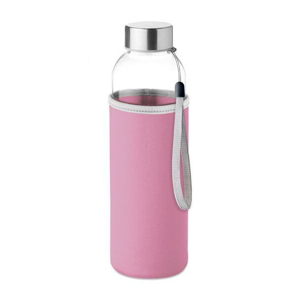 GiftRetail MO9358 - UTAH GLASS Eco-Friendly 500ml Glass Bottle with Neoprene Cover