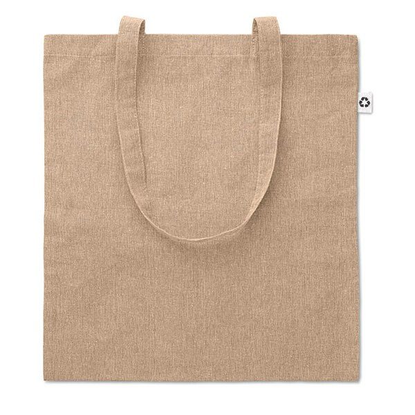 GiftRetail MO9424 - COTTONEL DUO Eco-Friendly Two-Tone Recycled Cotton Shopping Bag