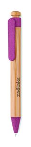 GiftRetail MO9481 - TOYAMA Bamboo/Wheat-Straw ABS ball pen Red