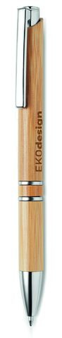 BERN BAMBOO Eco-Friendly Bamboo Ball Pen with Aluminium Accents