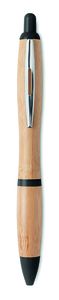 GiftRetail MO9485 - RIO BAMBOO Penna a sfera in ABS e bamboo Nero