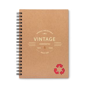 GiftRetail MO9536 - PIEDRA Stone paper notebook 70 lined Red