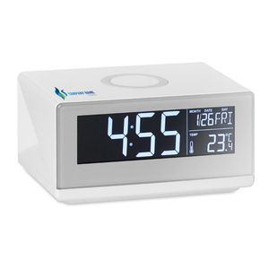 GiftRetail MO9588 - SKY WIRELESS LED clock & wireless charger White