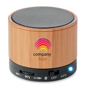 GiftRetail MO9608 - Wireless speaker in bamboo Black