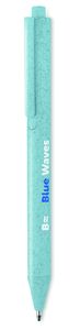GiftRetail MO9614 - PECAS Wheat Straw/ABS push type pen Blue