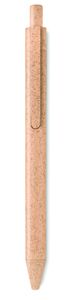 GiftRetail MO9614 - PECAS Wheat Straw/ABS push type pen Orange