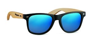 GiftRetail MO9617 - CALIFORNIA TOUCH Zonnebril met bamboe frame Blauw