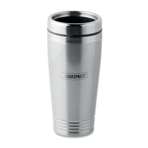GiftRetail MO9618 - RODEO COLOUR Double wall travel cup matt silver